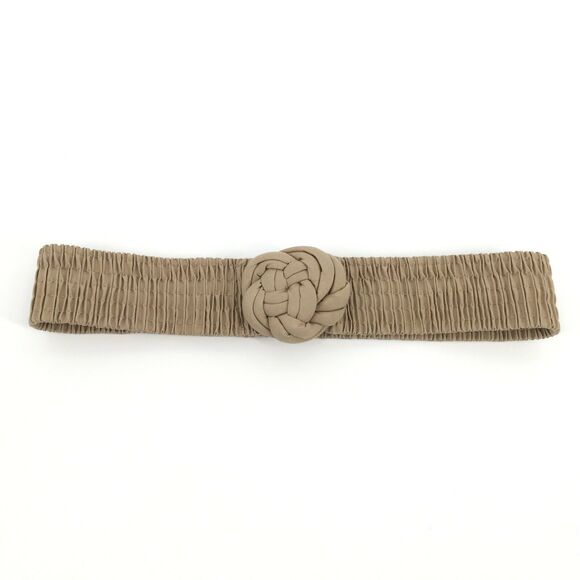 Vintage 1980s Goodheart Knot Scrunch Upper Waist Belt One Size Beige Cream M S